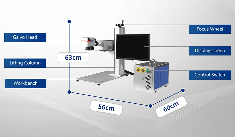 Split Fiber Laser Marking Machine