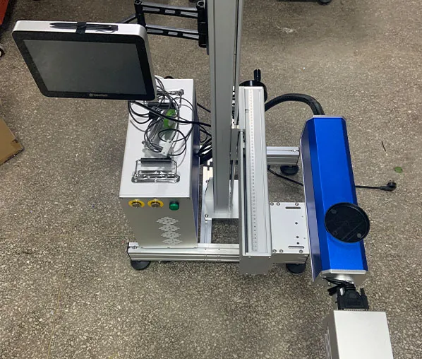 Flying UV laser marking