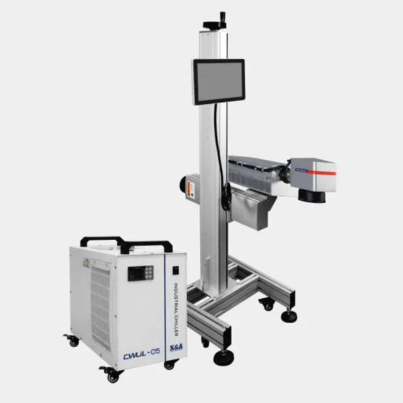 Flying UV laser marking