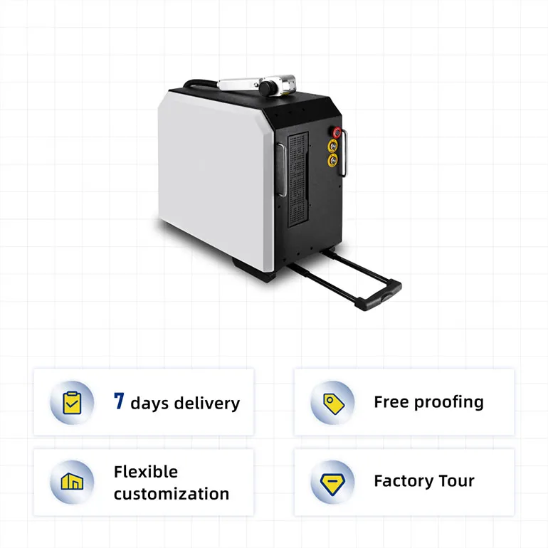 Pull rod pulse laser cleaning machine