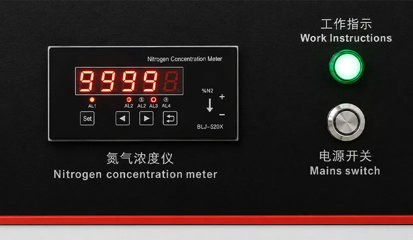 Nitrogen purity display