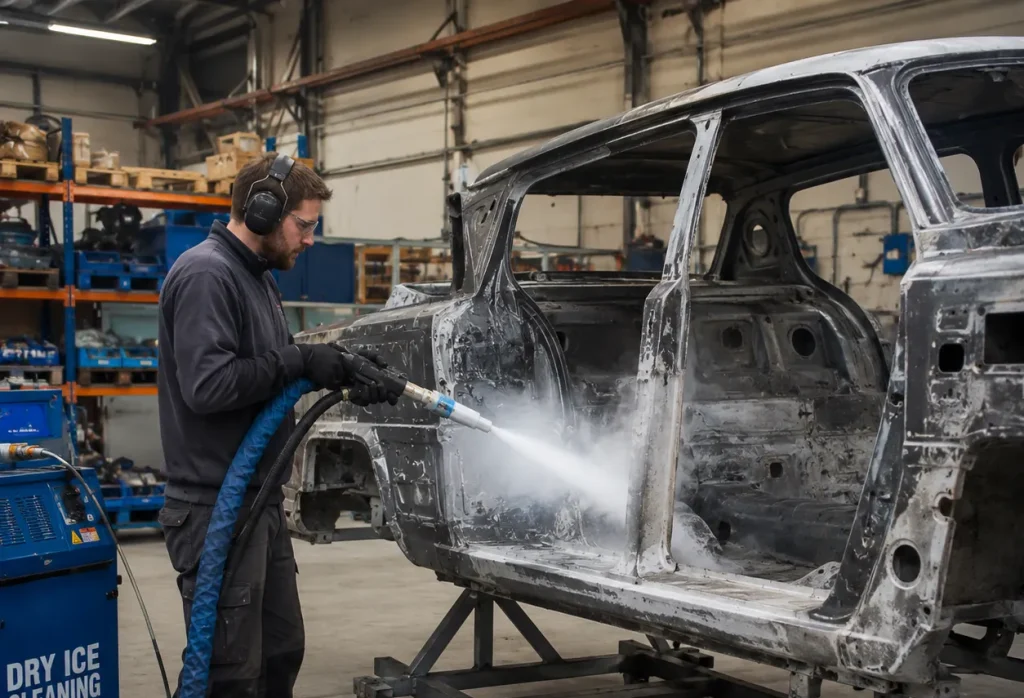 Dry ice cleaning